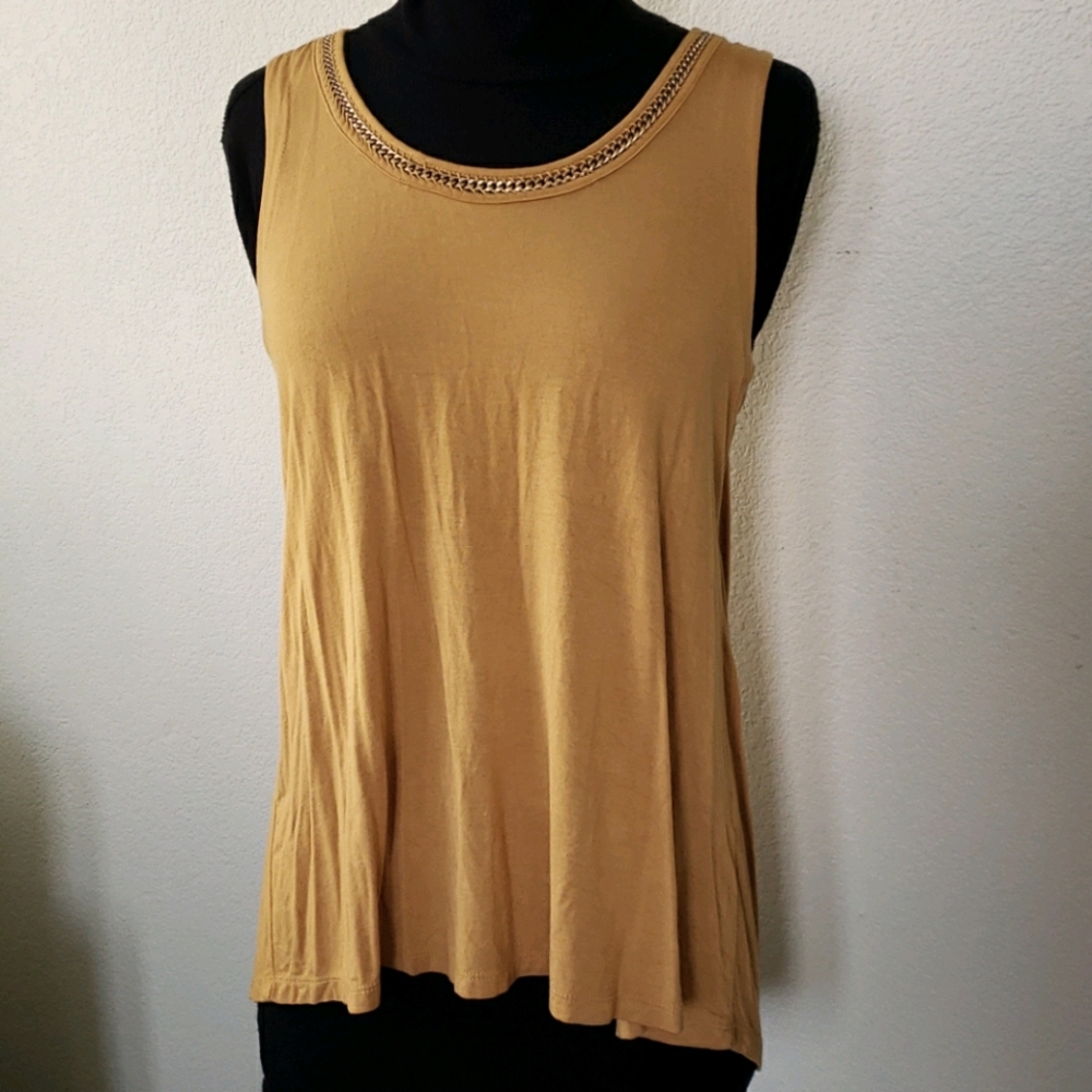Anthro Rose & Olive Hi-Lo Tank